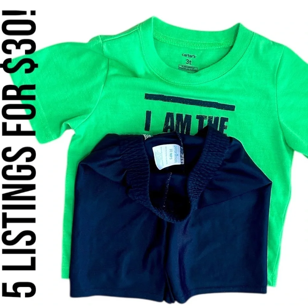 Carter’s/Garanimals Toddler Boy Athletic 2-Piece Outfit Set Shorts T-shirt